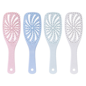 Whirlwind Hair Comb <b>Wheat</b> Straw Hollowed Out Massage Scalp Anti Static Hair Smoothing Comb For General Population - Product Image 5