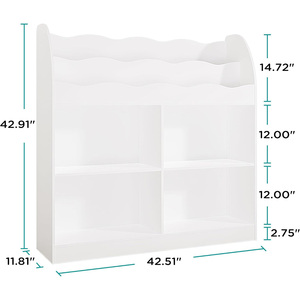 Bibliothèque moderne en bois, armoire <span class=keywords><strong>de</strong></span> rangement <span class=keywords><strong>pour</strong></span> jouets, étagère organisateur <span class=keywords><strong>de</strong></span> livres et <span class=keywords><strong>de</strong></span> jouets <span class=keywords><strong>pour</strong></span> enfants et adolescents <span class=keywords><strong>pour</strong></span> la chambre à coucher, l'école et la <span class=keywords><strong>cuisine</strong></span> - Product Image 6