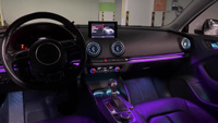 SJC Car - Éclairage ambiant dynamique 64 couleurs pour modification intérieure de voiture - Pour AUDI A3/S3 8V - Éclairage LED automobile - Accessoires décoratifs
