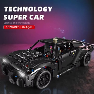 TGL T5029 Coche de Carreras Técnico de <span class=keywords><strong>Batman</strong></span>, Modelo Batmóvil, Vehículo Deportivo Urbano, Ladrillos de Juguete para Niños, Regalos, Sets de Bloques de Construcción - Product Image 2