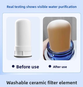 Purificateur d'eau en plastique de type robinet avec filtre céramique lavable et double sortie pour la filtration de l'eau du robinet de cuisine domestique - Product Image 3