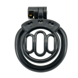 Cage de chasteté plate courte en plastique respirant rose pour homme, dispositif de verrouillage du pénis, jouets sexuels pour adultes, pour hommes gays esclaves - Product Image 2