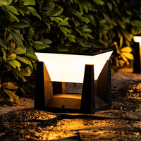 Lámpara Solar de Jardín Dailu Impermeable de Tres Colores SMD5050, Luz LED para Pilar, Decoración de Paisaje para Jardín, Puerta, Columna