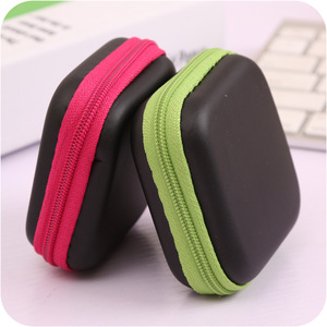 Earphone case, data cable <b>storage</b> bag, zippered square fidget spinner <b>storage</b> <b>box</b>, coin purse. - Product Image 3