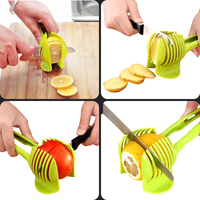 Multifunctionele Keukengerei Tool Groothandel Handheld Creatieve Fruit En Groente Snijmachine Tomaat Sinaasappel Citroen Snijder Cake Clip