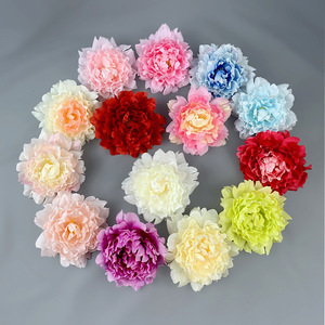 Fleurs de pivoine artificielles 12 cm, têtes de fleurs en soie, décoration de mariage, décoration de la maison, matériaux de bricolage - Product Image 1