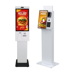 Soporte de Suelo para Terminal POS de 23.8/27 Pulgadas o Quioscos de Pedidos de Comida de KFC, Quiosco de Pago de Autoservicio para Restaurantes con Impresión - Product Image 1