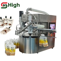 Machine de remplissage automatique de sauce tomate debout Machine de remplissage de poche de bec de liquide de jus de crème Machine de capsulage d'étanchéité