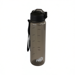 Transparent <b>Black</b> 1000ml Sports <b>Water</b> <b>Bottle</b> with Shockproof Feature - Product Image 2