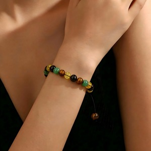 Natural Stone Braided <b>Bracelet</b> Set Colorful Adjustable Handmade Crystal <b>Beaded</b> Jewelry For Women Wedding Gift - Product Image 2