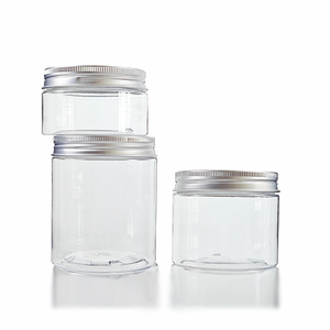 Tùy Chỉnh 100Ml 200Ml 8Oz 300Ml 12Oz 500Ml Rõ Ràng Trắng Đen Rộng Miệng Hộp Mỹ Phẩm Nhựa Pet <span class=keywords><strong>Jar</strong></span> Với Nắp Nhôm - Product Image 6