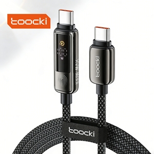 Câble Toocki <span class=keywords><strong>de</strong></span> qualité supérieure 100W avec lumière tactile intelligente et connecteur en alliage <span class=keywords><strong>de</strong></span> zinc à charge rapide PD 100W pour la nuit et les trajets quotidiens - Product Image 1