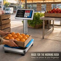 Timbangan Platform Digital Stainless Steel Anti Air Tugas Berat 100kg untuk Lini Pengemasan Makanan