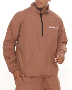 Logo personalizzato <span class=keywords><strong>2</strong></span> pezzi Blank Jogging Training Wear giacche Sport Sports Set giacca a vento tute per uomo 100% poliestere primavera - Product Image 5