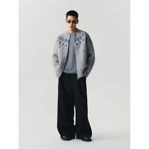 Suéter con Capucha Estilo Vintage para Invierno, Delgado, con Diseño Fair Isle, Imitación de Visón, Mezcla de Algodón, Suave, Tejido de Punto para Hombre - Product Image 4