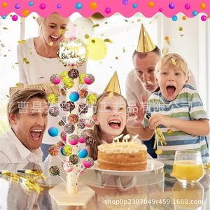 Wooden Lollipop Display Rack Tree Shape Birthday <b>Cake</b> <b>Decorating</b> <b>Supplies</b> Durable Storage Stand - Product Image 3