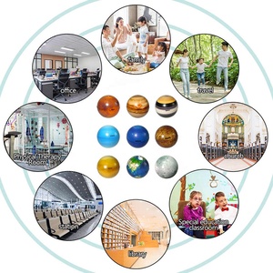 Mini Globo Planetario Educativo Temprano, Bola Elástica de Luna y Estrellas, Modelo del Universo, Juguete de Esponja Elástica para el Desarrollo Cognitivo de Niños, Regalo - Product Image 5