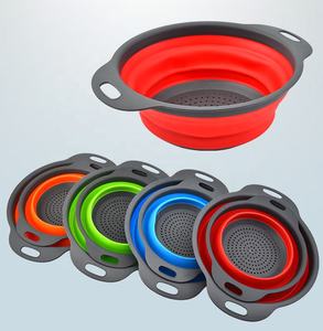 <span class=keywords><strong>Passoire</strong></span> <span class=keywords><strong>rétractable</strong></span> pliable en <span class=keywords><strong>Silicone</strong></span> pour évier, avec poignée, bols de filtre de vidange d'eau, 2 pièces - Product Image 3