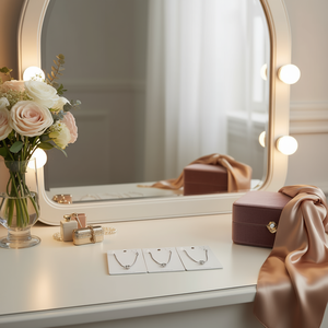 Collier pendentif Angelina en acier inoxydable plaqué rhodium avec zircon cubique, étoile minimaliste, pour un usage quotidien, ensemble de bijoux cadeau - Product Image 2