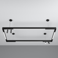 Système d'éclairage sur rail LED moderne en aluminium intelligent et dimmable TmallGenie pour bureau, avec un CRI élevé de 92