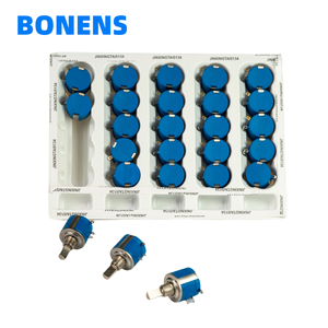 Potentiomètre bobiné BONENS 3540S 10 tours 2W 5% 100 Ohm-100K Ohm Broches PC 40x22x22mm - Product Image 1