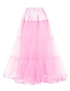 Jupes longues en organza de couleur unie, style vintage pour femmes, à plusieurs couches, volumineuses, directement de l'usine - Product Image 6