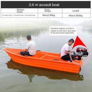 Howaring Doppelschicht-Kleinboot Verstärkt <span class=keywords><strong>2</strong></span>,4m 1-10 Personen 30 Knoten Benzin-Außenbordmotor <span class=keywords><strong>2</strong></span>,5kW Leistung Rindersehnen-PVC-Boot - Product Image 5