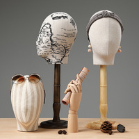 Accessoires de moule de tête factice en plastique haut de gamme pour magasin de vêtements pour boucles d'oreilles chapeau perruque présentoir pour bijoux pour hommes et femmes