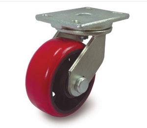 Roda resistente de caster forjada de aço super resistente (HD1000-1500), preço de fábrica, caster de ferro - Product Image 1