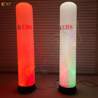 Publicité LED RVB Coloré Gonflable Pilier Gonflable Colonne Tube Gonflable Forcommercial Fête De Mariage Club Décoration