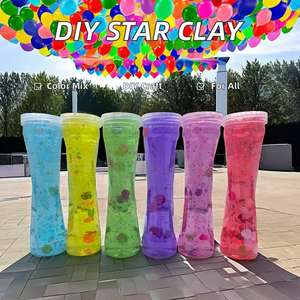 Lodo de Cristal Colorido, Slime Educativo Creativo de 6 Colores, No Tóxico, Juguetes para Niños, Textura Elástica y Transparente - Product Image 3