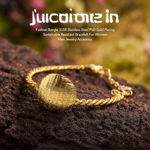 Fashion <b>Bangle</b> 316L Stainless Steel PVD Gold Plating Sustainable Resistant Bracelet <b>For</b> Women <b>Men</b> Jewelry Accessory - Product Image 3