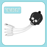 El cable de datos micro-USB personalizado 3 en 1 de la chaqueta de PVC Premium admite dispositivos IOS para la carga del Banco de energía del teléfono móvil y del automóvil