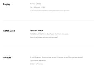 สา<span class=keywords><strong>ย</strong></span>รัดข้อมืออัจฉริยะสำหรับ Huawei 10นาฬิกา1.47 AMOLED 5ATM หน้าจอสัมผัสกันน้ำ - Product Image 5