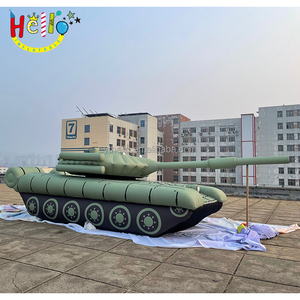 Tanque inflable de avión y coche de cebo, Camuflaje del desierto, panzer inflable - Product Image 3