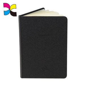 Vintage negro <span class=keywords><strong>de</strong></span> cuero <span class=keywords><strong>de</strong></span> diario cuaderno <span class=keywords><strong>de</strong></span> escritura con logotipo en relieve - Product Image 4