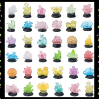 Surtido de conchas marinas Kawaii, estatua de resina de océano Coral, figuritas de Vida Marina, criaturas luminosas brillantes, regalos temáticos del océano, juguetes para niños