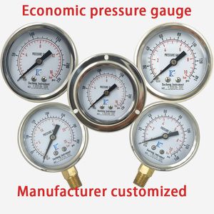 เกจวัดแรงดันไฮดรอลิกสแตนเลส <span class=keywords><strong>SS304</strong></span> แบบท่อ Bourdon จากโรงงาน ขนาด 4 นิ้ว พร้อมเกลียวเชื่อมต่อ NPT1/4 - Product Image 4