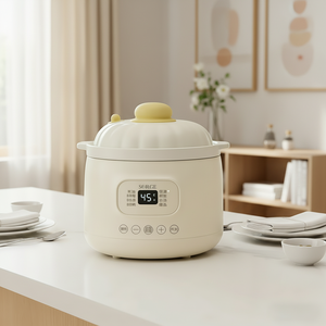 Cuisinière électrique programmable Sorge à basse pression, 1,2 litre, couvercle en céramique antiadhésif, minuterie numérique, classe d'efficacité énergétique A - Product Image 1