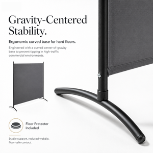 Divisorio Portatile per Ufficio 180x180cm con Telaio in Acciaio e Schermo in Tessuto 180g per Partizione del Posto di Lavoro, Distribuzione all'Ingrosso - Product Image 4