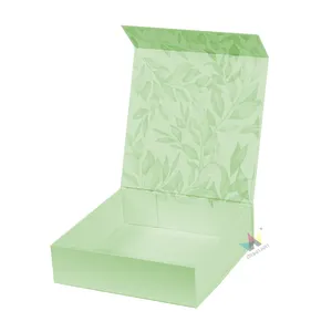 โลโก้ที่กำหนดเองบรรจุตั้งแคมป์พับรีไซเคิลกล่องกระดาษพับกล่องของขวัญที่มีฝาปิดแม่เหล็กกล่องพับกระดาษ