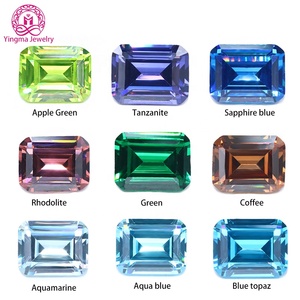 Piedras Sueltas de Circonia Cúbica Octogonal Multicolor de 5x3 a 14x10 mm, Color Verde Café, Rhdolite, Tanzanita, Aguamarina, Corte <span class=keywords><strong>Esmeralda</strong></span> - Product Image 1