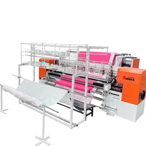 Machine de matelassage à aiguilles multiples avec machine de découpe automatique couleur et design orange