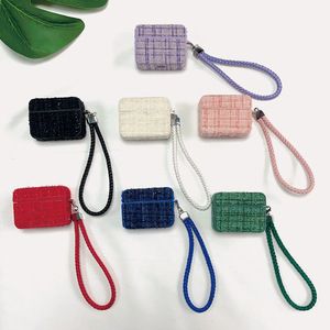 เคส AirPods 3/Pro2 แบบผ้าลูกไม้หรูหรา วัสดุ TPU+ผ้า พร้อมสายคล้อง ป้องกันการกระแทก ขายส่ง - Product Image 2