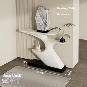 Luz de mesa de consola de gama alta minimalista moderna Gabinete de entrada de lujo Característica de paso Pantalla simple Muebles para el hogar - Product Image 3