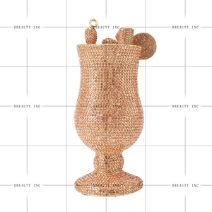 Pochette de Soirée Chic pour Femme avec Strass et Chaîne Métallique, Sac à Main en Cristal pour Boîte de Nuit et Cocktail - Product Image 3