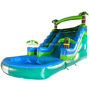 2025 mùa hè nhiệt đới trượt nước Inflatable với cây cọ hướng dương ướt trượt với hồ bơi nước phổ biến lâu đài bơm hơi - Product Image 5