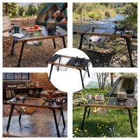 Table IGT compacte pliable pour achat en gros B2B avec panier de transport pour la vie nomade hors réseau et les cuisines mobiles