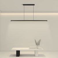 Lampe suspendue moderne et simple à lignes noires pour îlot de cuisine, table à manger, luminaires suspendus