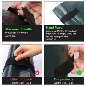 Lot de 2 sacs de culture de pommes de terre de jardin de 10 gallons avec rabat et poignées Pots en tissu d'aération <span class=keywords><strong>à</strong></span> usage intensif - Product Image 5